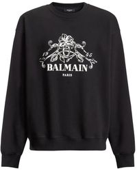 Balmain - Printed Vine Sweatshirt - Lyst