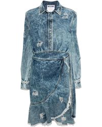 Moschino - Abito Denim Con Effetto Vissuto - Lyst
