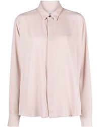 Ami Paris - Classic-collar Crepe Shirt - Lyst