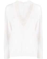 IRO - Strickpullover Mit Spitzendetail - Lyst