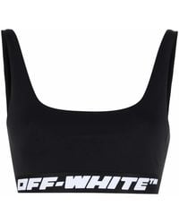 Off-White c/o Virgil Abloh - Logo-tape Sports Bra - Lyst