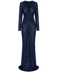 ROSERRY - Robe Longue Ornée De Sequins À Col V - Lyst