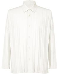 Homme Plissé Issey Miyake - Geplooide Overhemd - Lyst