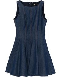 Maje - Robe Courte En Jean À Design Sans Manches - Lyst