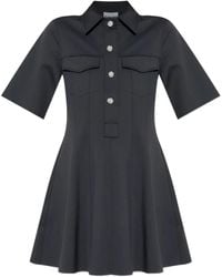 Ganni - Embellished Short-Sleeved Mini Day Dress - Lyst
