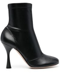 Gianvito Rossi - Larue 95Mm Leather Ankle Boots - Lyst