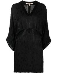 Roberto Cavalli - Bead-Embellished Short Silk Dress - Lyst