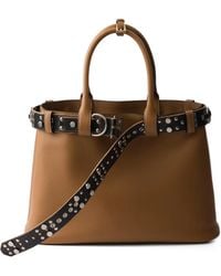 Prada - Large Buckle Tote Bag - Lyst