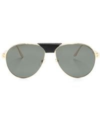 Cartier - Santos De Cartier Pilot Sunglasses - Lyst