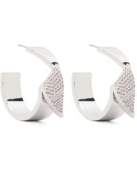 Eddie Borgo - Pavé Folded Hoops Earrings - Lyst
