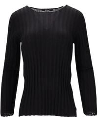LA ROSE - Ribbed Long-Sleeve Sweater - Lyst