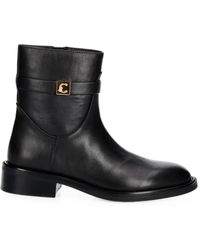 Coccinelle - Logo-Plaque Buckled Ankle Boots - Lyst