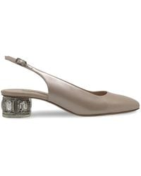 Casadei - Crystal-Embellished Slingback Pumps - Lyst