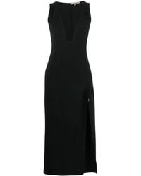 Roberto Cavalli - V-Neck Side-Slit Dress - Lyst