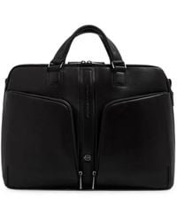 Piquadro - Logo-Plaque Laptop Bag - Lyst