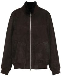 Arma - Chaqueta bómber de ante con cremallera - Lyst