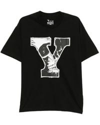 Yohji Yamamoto - Katoenen T-Shirt Met Grafische Print - Lyst
