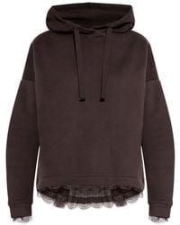 AllSaints - Lace-Detail Hoodie - Lyst