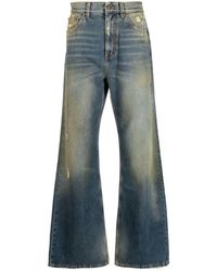 Palm Angels - Ripped Straight-leg Jeans - Lyst
