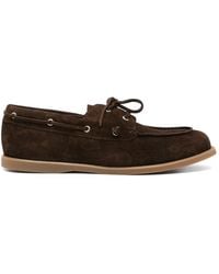 Etro - Lace-Up Suede Boat Shoes - Lyst