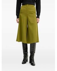 Benetton - Slit-Pocket Crop Flared Trousers - Lyst