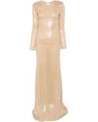 The New Arrivals Ilkyaz Ozel - Venom Sequin-Embellished Open-Back Maxi Dress - Lyst