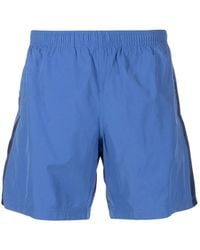 McQueen - Selvedge Logo-Jacquard Swim Shorts - Lyst