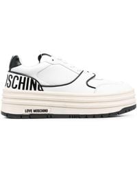 Love Moschino - Logo-print Platform Sneakers - Lyst