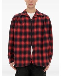 A.I.E. - Plaid-Check Zip-Up Shirt - Lyst