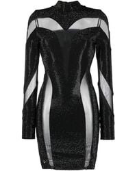 Philipp Plein - Crystal-Embellished Panelled Dress - Lyst