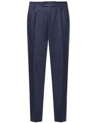 Eleventy - Pleated Tapered Trousers - Lyst