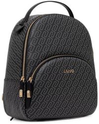 Liu Jo - Monogram-Print Backpack - Lyst