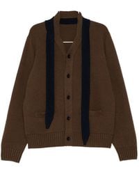 Sacai - Wool Knit Cardigan - Lyst