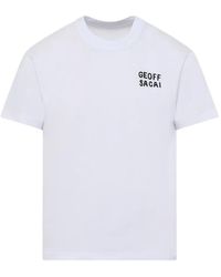 Sacai - X Geoff Mcfetridge Embroidered T-Shirt - Lyst