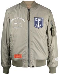Izzue - Patches-detail Padded Bomber Jacket - Lyst