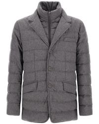 Herno - Quilted Flannel Coat - Lyst