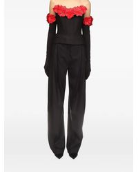 David Koma - Pleated Wide-Leg Trousers - Lyst