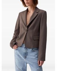 Liu Jo - Single-Breasted Cropped Blazer - Lyst