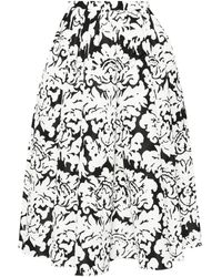 McQueen - Midi-Rok Met Damask-Print - Lyst