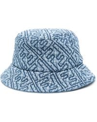 Fendi - Sombrero de pescador vaquero con logo - Lyst