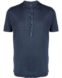 120% Lino - T-Shirt aus Leinen mit rundem Ausschnitt - Lyst