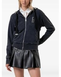 Fracomina - Crystal-Embellished Zip-Up Hoodie - Lyst