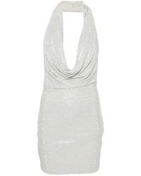 Twentyfourhaitch - Halterneck Mini Dress - Lyst