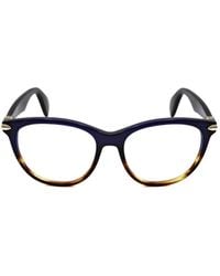 Rag & Bone - Tortoise-Effect Round-Frame Glasses - Lyst