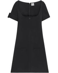 Courreges - Buckle-Detail A-Line Mini Dress - Lyst