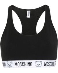 Moschino - Cropped-Top mit Logo-Bund - Lyst