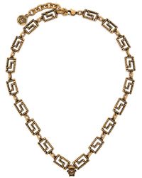 Versace - Halskette mit Greca-Anhänger - Lyst