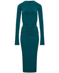 ANDAMANE - Heloise Cut-Out Ruched Midi Dress - Lyst