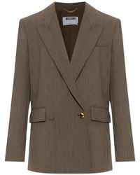 Moschino - Double-Breasted Heart-Button Blazer - Lyst