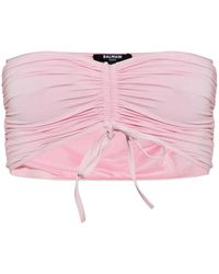 Balmain - Haut Noué À Fronces - Lyst